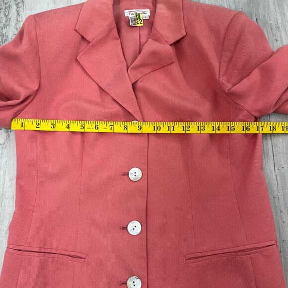 Talbots Pink Long Sleeve 4 Button Pockets Business Work Dress School Silk Blazer - Picture 7 of 8